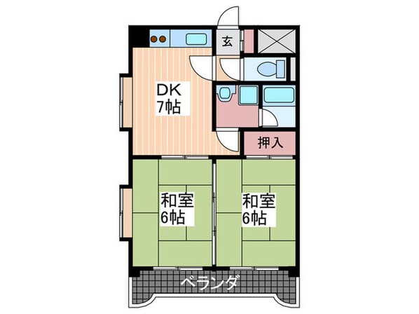 ジョイパレス南観音の物件間取画像